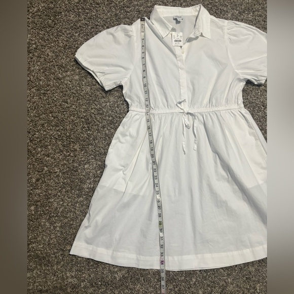 J. Crew Cream Puff Sleeve Mini Dress - Picture 7 of 9